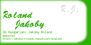 roland jakoby business card
